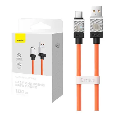 Baseus CoolPlay USB / Type-C töltő- és adatkábel, 100W, 2m, narancs