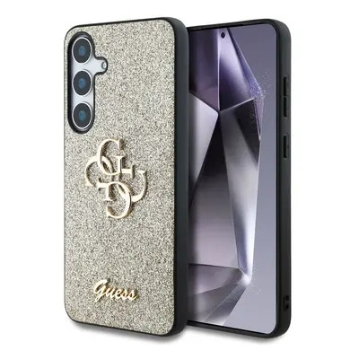 Guess Fixed Glitter Big 4G Metal Logo Samsung Galaxy S25+ kemény hátlap tok, arany