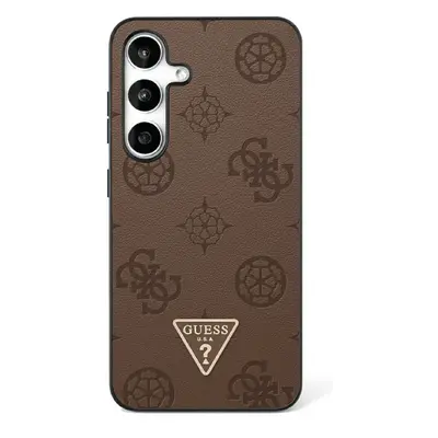 Guess Grained Hot Stamp Peony Pattern Triangle Logo Samsung Galaxy S25 Ultra MagSafe kemény hátl