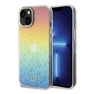 Guess IML Faceted Mirror Disco Iridescent Apple iPhone 15 hátlap tok, színes