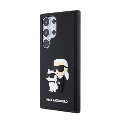 Karl Lagerfeld 3D Rubber Karl&Choupette Samsung Galaxy S24 Ultra tok, fekete