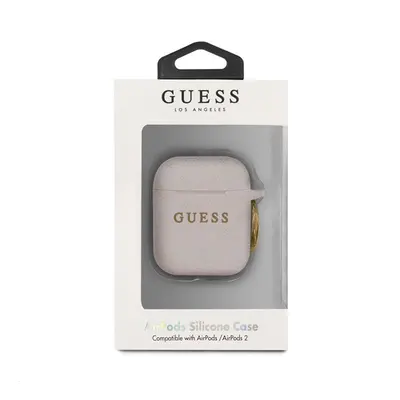 Guess Silicone Apple AirPods 1/2 tok, rózsaszín