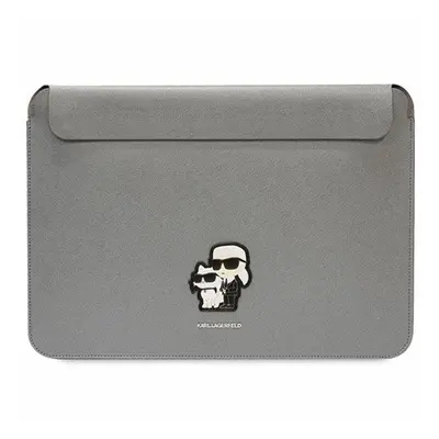 Karl Lagerfeld Sleeve Saffiano Karl&Choupette KLCS16SAKCPMG 16" laptop tok, ezüst