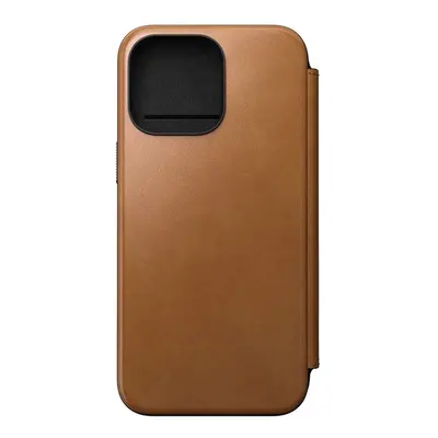 Nomad Modern Leather Folio iPhone 15 Pro Max flip tok, angol barna