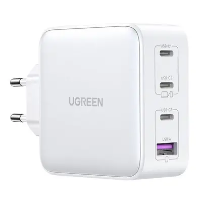 Ugreen Nexode 15337 3xUSB-C-USB-A 3.0 hálózati töltő, PD3.0, QC4.0, GaN, 100W, fehér