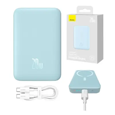 Baseus Magnetic Mini powerbank 10000mAh, USB Type-C 20W MagSafe, kék