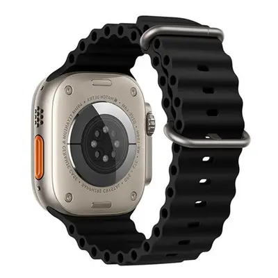 Forcell F-Design FA12 Apple Watch 42/44/45/49mm szíj, fekete