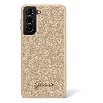 Guess Glitter Script Samsung Galaxy S23 szilikon tok, arany