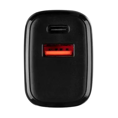 Tactical Base Plug Dual gyorstöltő adapter USB + Type-C, 20W, fekete