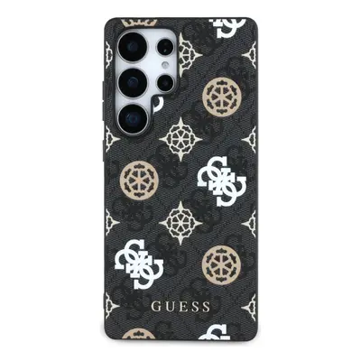 Guess 4G Printed Colored Peony Pattern Samsung Galaxy S25 Ultra MagSafe kemény hátlap tok, feket