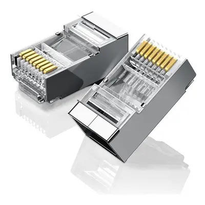 Ugreen RJ45 Ethernet fém csatlakozó, 8P / 8C, Cat.6, UTP (10db)