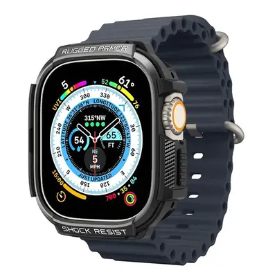 Spigen Rugged Armor Apple Watch UItra 2/1 (49mm), Fekete tok