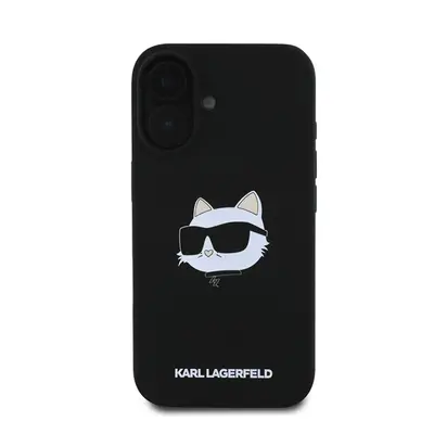 Karl Lagerfeld Silicone Choupette Head Print Apple iPhone 16 Magsafe kompatibilis hátlap tok, fe