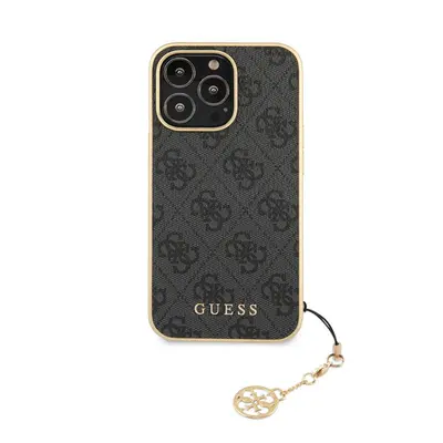 Guess 4G Charms Apple iPhone 13 Pro Max hátlap tok, szürke