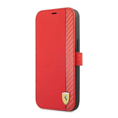 Ferrari On Track Apple iPhone 13 Pro karbon flip tok, piros