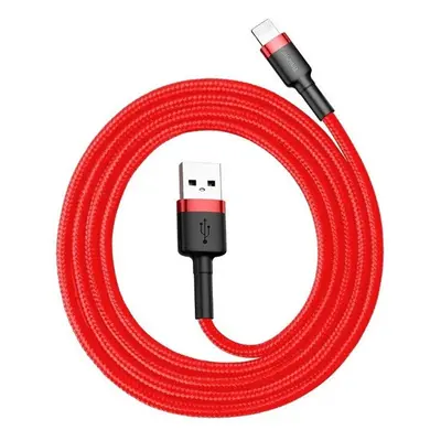 Baseus Cafule 2.4A Lightning - USB-kábel, 1m, piros