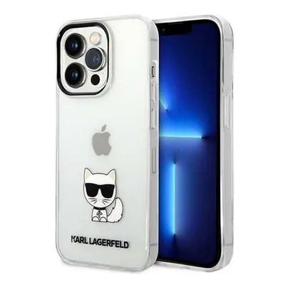 Karl Lagerfeld Choupette Body Apple iPhone 14 Pro hátlap tok, átlátszó