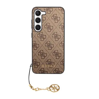 Guess 4G Charms Samsung Galaxy S23 szilikon tok, barna