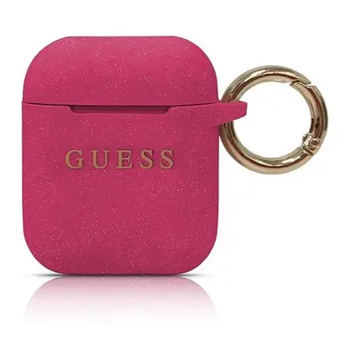 Guess Silicone Glitter Apple AirPods 1/2tok, lila (csillámos)