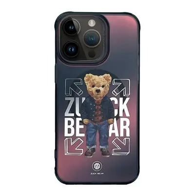 Zuck Bear California Cool iPhone 15 Pro MagSafe kompatibilis kemény hátlap tok, kockás ing