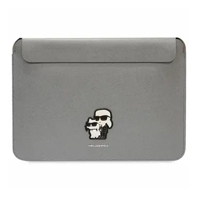 Karl Lagerfeld Sleeve Saffiano Karl&Choupette KLCS14SAKCPMG 14" laptop tok, ezüst