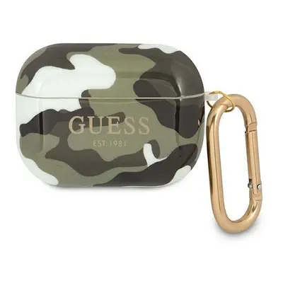 Guess Camo Collection Apple AirPods Pro tok, zöld-fekete