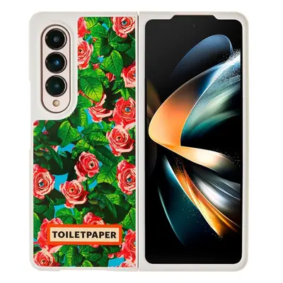 Samsung Galaxy Z fold4 Toiletpaper rózsa mintás gyári tok, zöld (GP-FPF936AMBRY) Csomagolássérül