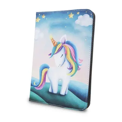 Greengo univerzális tablet tok 7-8 colos Unicorn mintás