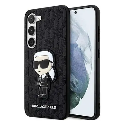 Karl Lagerfeld Saffiano Monogram Ikonik Samsung Galaxy S23+, szilikon tok, fekete