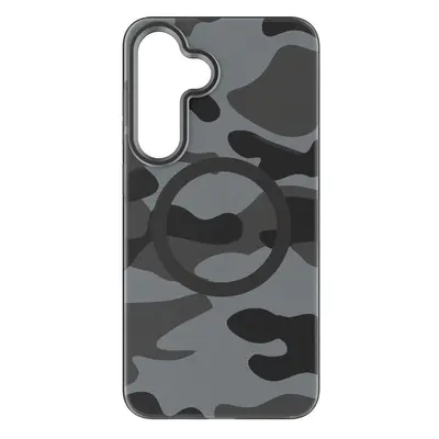 Forcell F-Protect Levels Samsung Galaxy S25 Plus ütésálló MagSafe tok, Camo, fekete-szürke