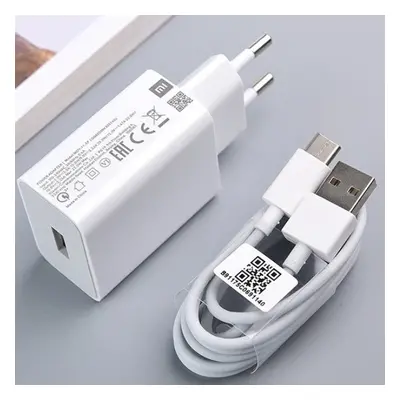 Xiaomi MDY-11-EP USB-A hálózati töltő adapter, 22,5W, fehér USB-C kábellel (eco csomagolásban)