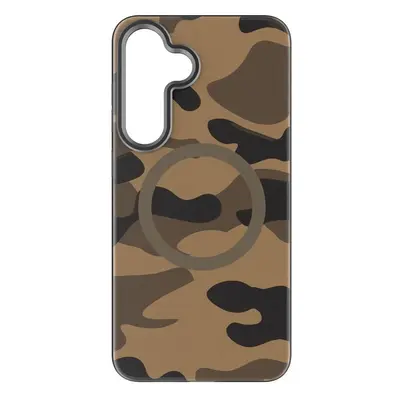 Forcell F-Protect Levels Samsung Galaxy S25 Plus ütésálló MagSafe tok, Camo, barna-szürke