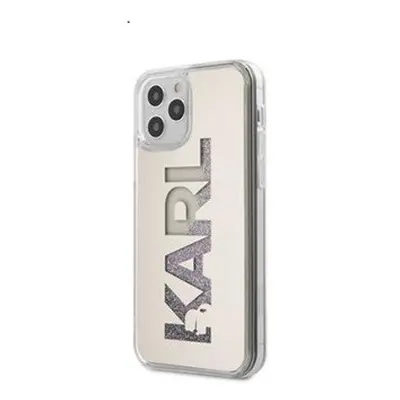 Karl Lagerfeld Liquid Glitter Multi Mirror hátlap tok Apple iPhone 12 Pro Max, ezüst