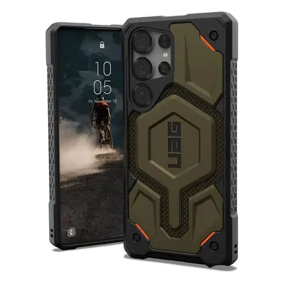 UAG Monarch Pro Samsung Galaxy S25 Ultra mágneses tok, kevlar element green