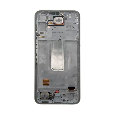 Samsung Galaxy A34 5G LCD modul kerettel, OEM jellegű, ezüst ( A346B )