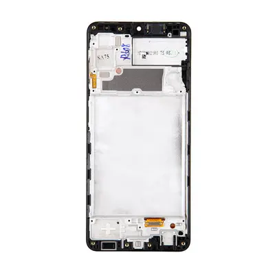 Samsung Galaxy A22 kompatibilis LCD modul kerettel, OEM jellegű, fekete