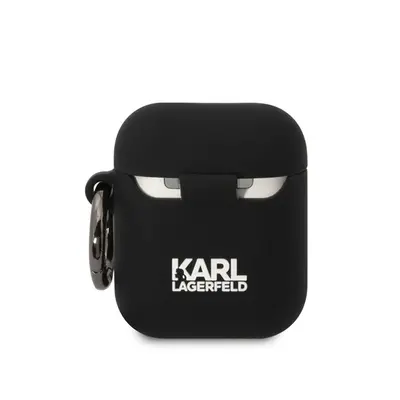 Karl Lagerfeld 3D Logo NFT Karl and Choupette Silicone Apple AirPods 1/2 tok, fekete