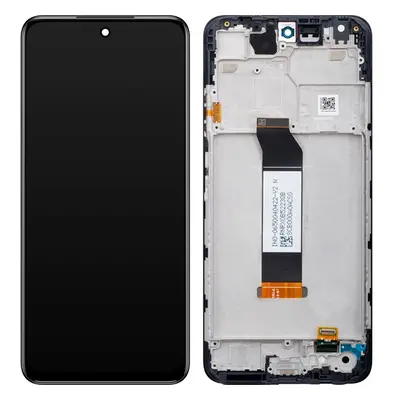 Xiaomi Redmi Note 10 5G kompatibilis LCD modul kerettel, OEM jellegű, szürke