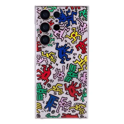 Samsung Galaxy S23 Ultra Keith Haring gyári tok, rózsaszín (GP-FPS918AMCLY) Csomagolássérült