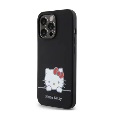 Hello Kitty Liquid Silicone Daydreaming Logo Apple iPhone 13 Pro hátlap tok, fekete