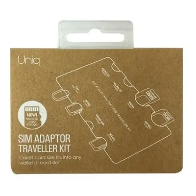 Uniq Sim Adaptor 7in1 utazó rendszerező, adapterhez / bankkártyához, fekete