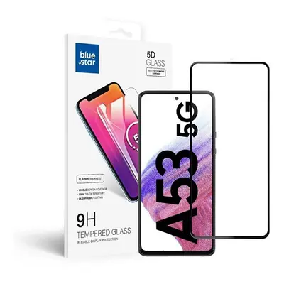 Blue Star Samsung Galaxy A53 5G teljes kijelzős kijelzővédő üvegfólia, fekete