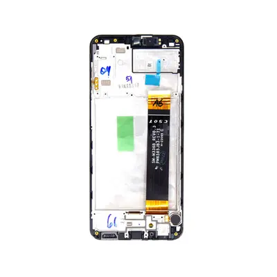 Samsung Galaxy A23 LCD modul kerettel, OEM jellegű, fekete ( A235 )