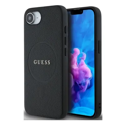 Guess PU Grained Classic Logo Apple iPhone 16e MagSafe tok, fekete