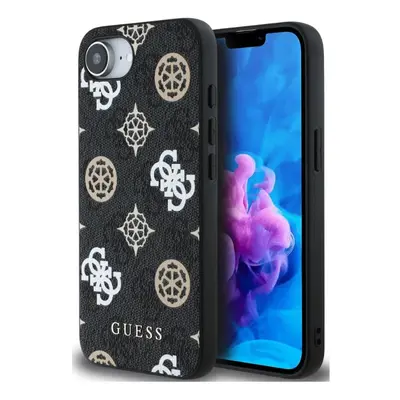 Guess PU 4G Peony Logo Apple iPhone 16e MagSafe hátlap tok, fekete