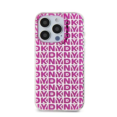 DKNY PC/TPU Repeat Pattern Apple iPhone 15 Pro tok, rózsaszín