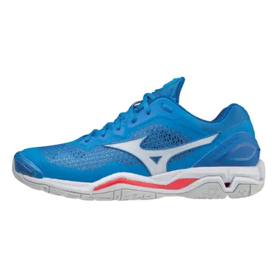 Mizuno Wave Stealth 5 FRENCH BLUE / WHITE / IGNITION RED kézilabda cipő