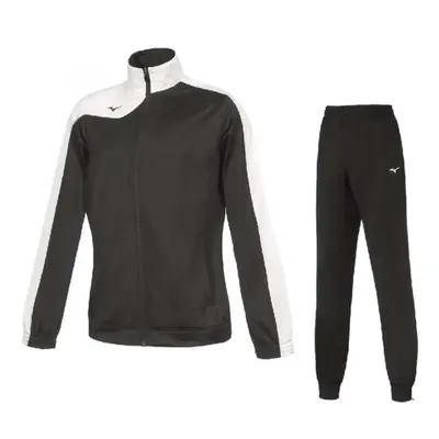 Mizuno Women&#039;s Knit Tracksuit Black/White női melegítőszett