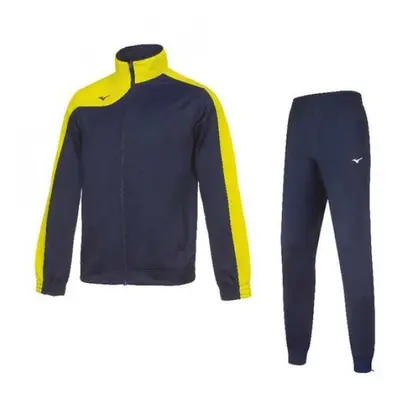 Mizuno Men Knit Tracksuit Navy/Yellow férfi melegítőszett