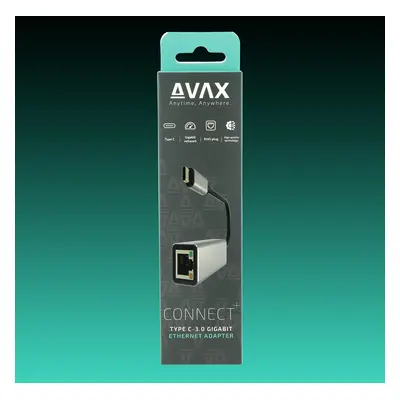 AVAX AD604 CONNECT+ USB-C 3.0 - Gigabit Ethernet adapter, alumínium